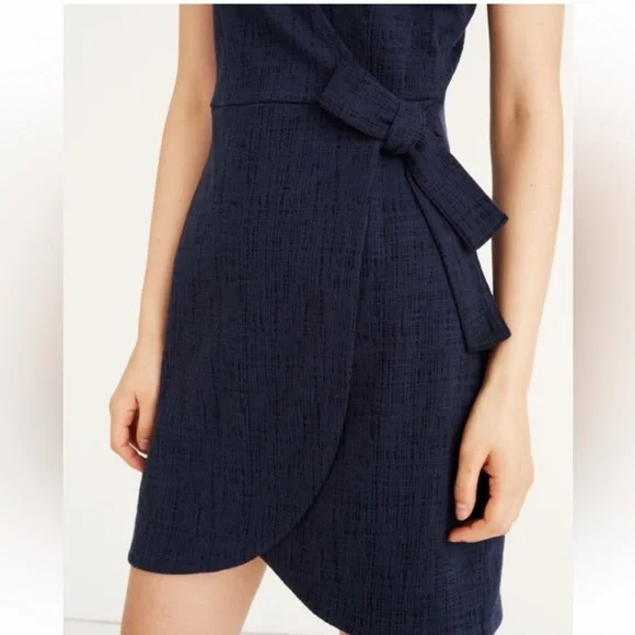 MADEWELL Crosshatch Side-Tie Dress in Deep Indigo - Picture 6 of 13
